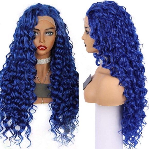 Accessories - 💕ACADIA 26” BLUE DEEP CURLY LACE FRONT WIG 💕 NWT